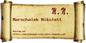 Marschalek Nikolett névjegykártya